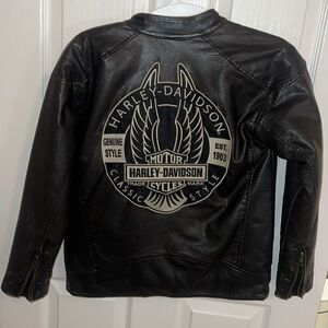 Harley Davidson Leather Jacket Size Kids 12-14
